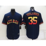 Mens Houston Astros #35 Justin Verlander 2022 Navy Cool Base Stitched Jersey