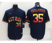 Men's Houston Astros #35 Justin Verlander 2022 Navy Cool Base Stitched Jersey