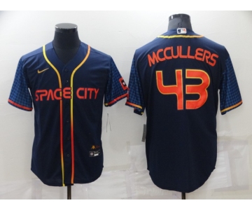 Men's Houston Astros #43 Lance McCullers 2022 Navy City Connect Cool Base Stitched Jersey