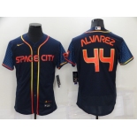 Men's Houston Astros #44 Yordan Alvarez 2022 Navy City Connect Flex Base Stitched Baseball Jersey