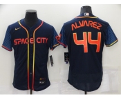 Men's Houston Astros #44 Yordan Alvarez 2022 Navy City Connect Flex Base Stitched Baseball Jersey