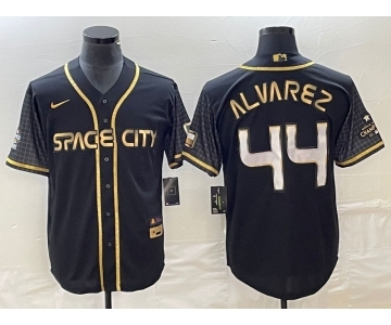 Men's Houston Astros #44 Yordan Alvarez Black City Connect Cool Base Stitched Baseball Jersey