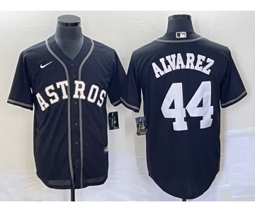 Men's Houston Astros #44 Yordan Alvarez Black Cool Base Stitched Baseball Jersey