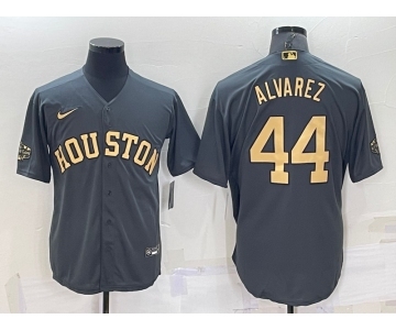 Men's Houston Astros #44 Yordan Alvarez Grey 2022 All Star Stitched Cool Base Nike Jersey