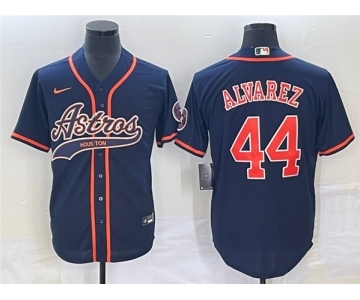 Men's Houston Astros #44 Yordan Alvarez Navy Cool Base Stitched Baseball Jersey