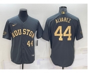 Men's Houston Astros #44 Yordan Alvarez Number Grey 2022 All Star Stitched Cool Base Nike Jersey