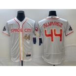 Men's Houston Astros #44 Yordan Alvarez Number White 2023 City Connect Flex Base Stitched Jersey