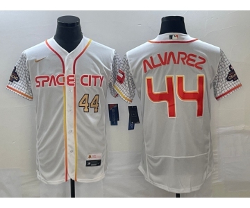 Men's Houston Astros #44 Yordan Alvarez Number White 2023 City Connect Flex Base Stitched Jersey