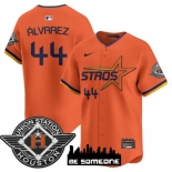 Men's Houston Astros #44 Yordan Alvarez Orange 2025 City Connect Limited Stitched Baseball Jersey