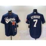 Men's Houston Astros #7 CJ Stroud Navy Cactus Jack Vapor Premier Stitched Baseball Jersey