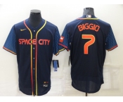 Men's Houston Astros #7 Craig Biggio 2022 Navy City Connect Flex Base Stitched Baseball Jersey