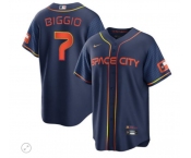 Men's Houston Astros  #7 Craig Biggio 2022 Navy City Connect Game Stitched Jersey