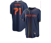 Men's Houston Astros #71 Josh Hader 2022 Navy Blue City Connect Cool Base Stitched Jersey