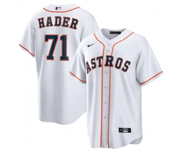 Men's Houston Astros #71 Josh Hader White Cool Base Stitched Baseball Jersey