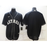 Men's Houston Astros Blank Black Stitched MLB Cool Base Nike Jersey