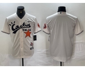 Men's Houston Astros Blank Cream Cactus Jack Cool Base Jersey