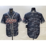 Men's Houston Astros Blank Gray Camo Cool Base Stitched Jersey