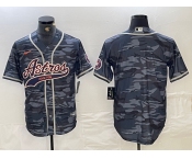 Men's Houston Astros Blank Gray Camo Cool Base Stitched Jersey