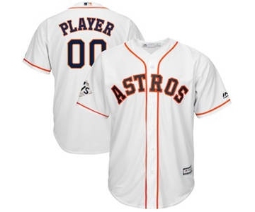 Men's Houston Astros Customized White 2017 World Series Bound Cool Base Custom Baseball Baseball Jersey