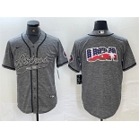 Men's Houston Astros Gray Team Big Logo With Patch Cool Base Stitched Baseball Jerseys