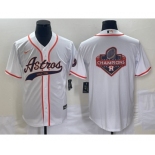 Men's Houston Astros White Team Big Logo Cool Base Stitched Baseball Jerseys