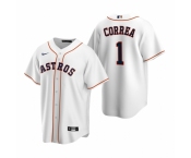 Men's Nike Houston Astros #1 Carlos Correa White Home Stitched Baseball Jersey