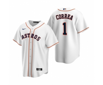 Men's Nike Houston Astros #1 Carlos Correa White Home Stitched Baseball Jersey