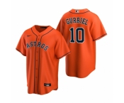 Men's Nike Houston Astros #10 Yuli Gurriel Orange Alternate Stitched Baseball Jersey