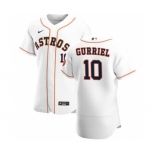 Men's Nike Houston Astros #10 Yuli Gurriel White Home 2020 Authentic Player Baseball Jersey