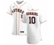 Men's Nike Houston Astros #10 Yuli Gurriel White Home 2020 Authentic Player Baseball Jersey