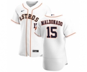 Men's Nike Houston Astros #15 Martin Maldonado White Home 2020 Authentic Player Baseball Jersey