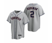 Men's Nike Houston Astros #2 Alex Bregman Gray Road Stitched Baseball Jersey