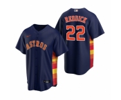 Men's Nike Houston Astros #22 Josh Reddick Navy Alternate Stitched Baseball Jersey