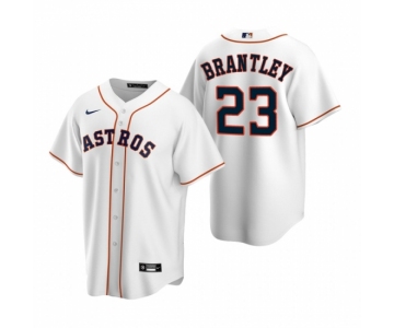 Men's Nike Houston Astros #23 Michael Brantley White Home Stitched Baseball Jersey