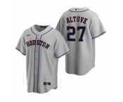 Men's Nike Houston Astros #27 Jose Altuve Gray Road Stitched Baseball Jersey