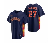 Men's Nike Houston Astros #27 Jose Altuve Navy Alternate Stitched Baseball Jersey