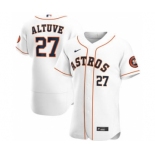 Men's Nike Houston Astros #27 Jose Altuve White Home 2020 Authentic Player Baseball Jersey