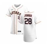 Men's Nike Houston Astros #28 Taylor Jones White Home 2020 Authentic Player Baseball Jersey