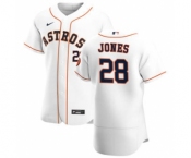 Men's Nike Houston Astros #28 Taylor Jones White Home 2020 Authentic Player Baseball Jersey