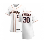 Men's Nike Houston Astros #30 Kyle Tucker White Home 2020 Authentic Player Baseball Jersey