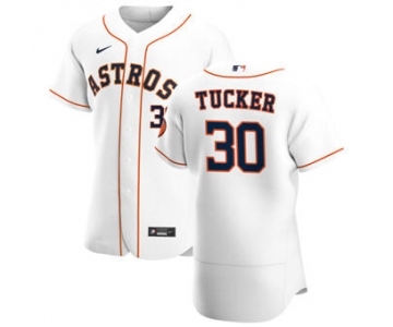 Men's Nike Houston Astros #30 Kyle Tucker White Home 2020 Authentic Player Baseball Jersey