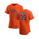 Men's Nike Houston Astros #35 Justin Verlander Orange Alternate 2020 Authentic Team Baseball Jersey