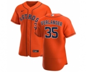 Men's Nike Houston Astros #35 Justin Verlander Orange Alternate 2020 Authentic Team Baseball Jersey