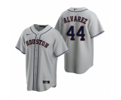 Men's Nike Houston Astros #44 Yordan Alvarez Gray Road Stitched Baseball Jersey