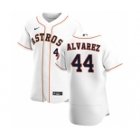 Men's Nike Houston Astros #44 Yordan Alvarez White Home 2020 Authentic Player Baseball Jersey