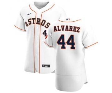 Men's Nike Houston Astros #44 Yordan Alvarez White Home 2020 Authentic Player Baseball Jersey