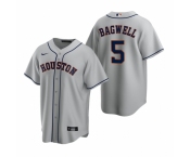 Men's Nike Houston Astros #5 Jeff Bagwell Gray Road Stitched Baseball Jersey