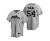 Men's Nike Houston Astros #54 Roberto Osuna Gray Road Stitched Baseball Jersey