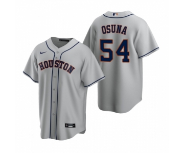 Men's Nike Houston Astros #54 Roberto Osuna Gray Road Stitched Baseball Jersey