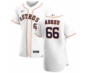 Men's Nike Houston Astros #66 Bryan Abreu White Home 2020 Authentic Player Baseball Jersey